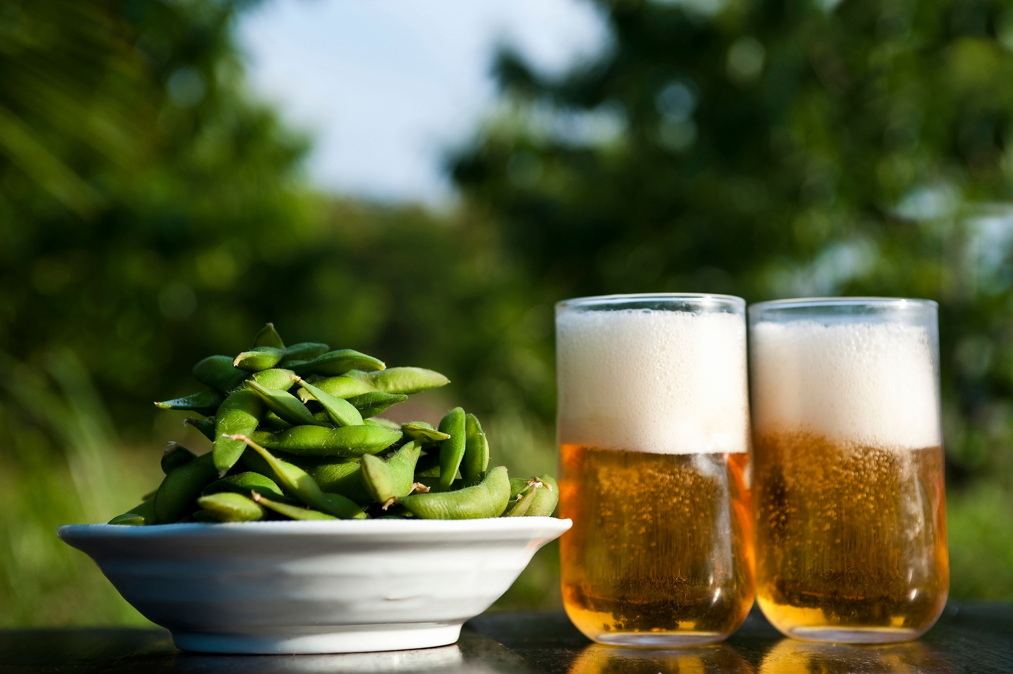 Edamame and beer